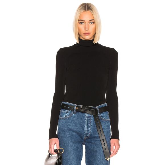 Goldsign The Rib Turtleneck Pullover Sweater Long Sleeve Black Size Large NWT - Picture 2 of 14